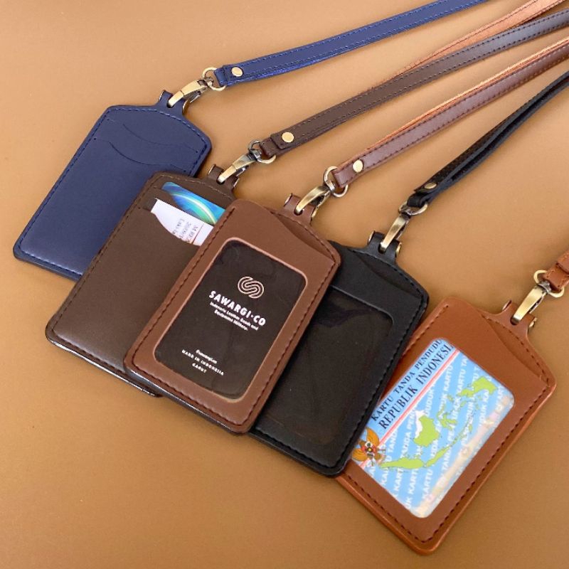 

H7Y ID Card Holder Kulit Name Tag Holdrr Kulit by Sawargico Litga