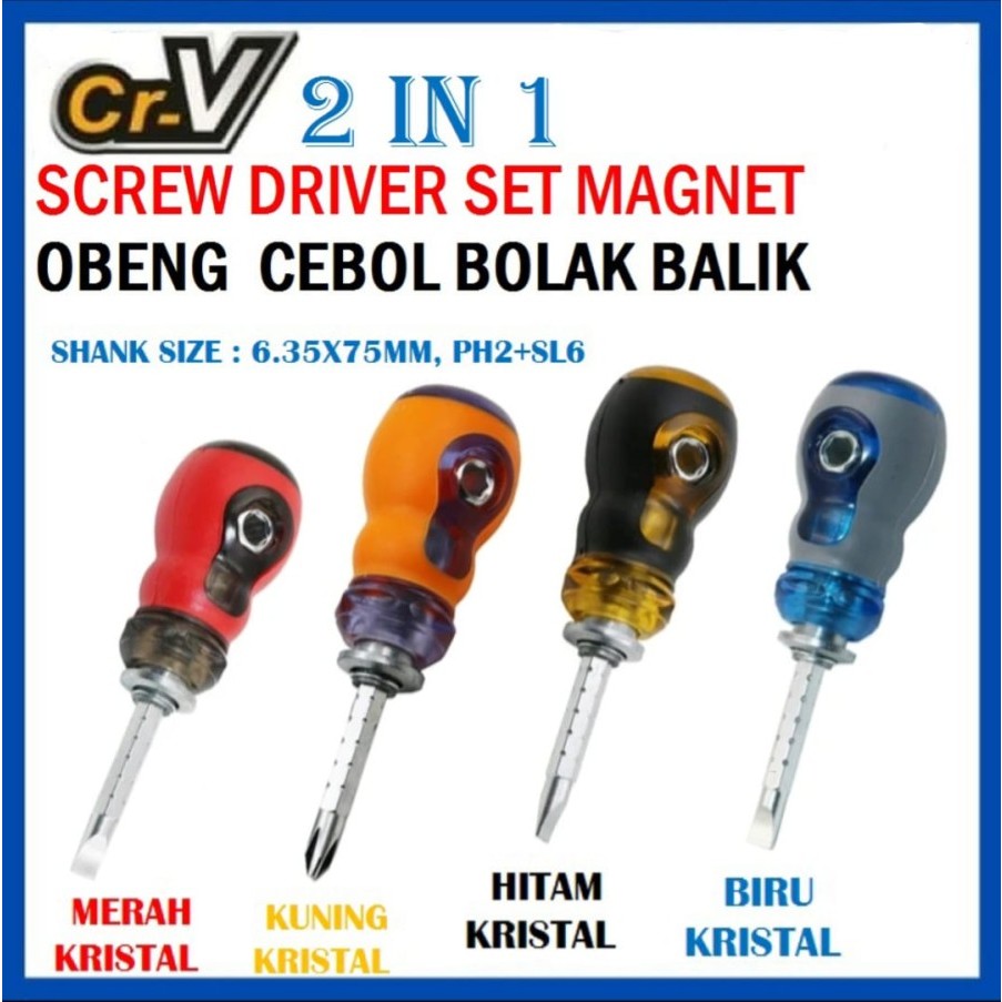 Obeng Bolak Balik Magnet Obeng Cebol Fleksibel kristal Obeng Mini