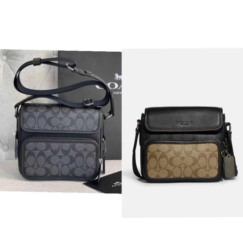 coach sullivan flap crossbody bag emboss original 100% tas coach pria original