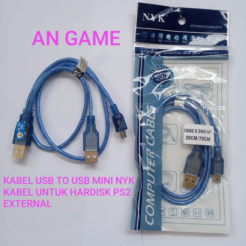 KABEL USB TO USB MINI NYK / KABEL HDD EXTERNAL PS2/PS3