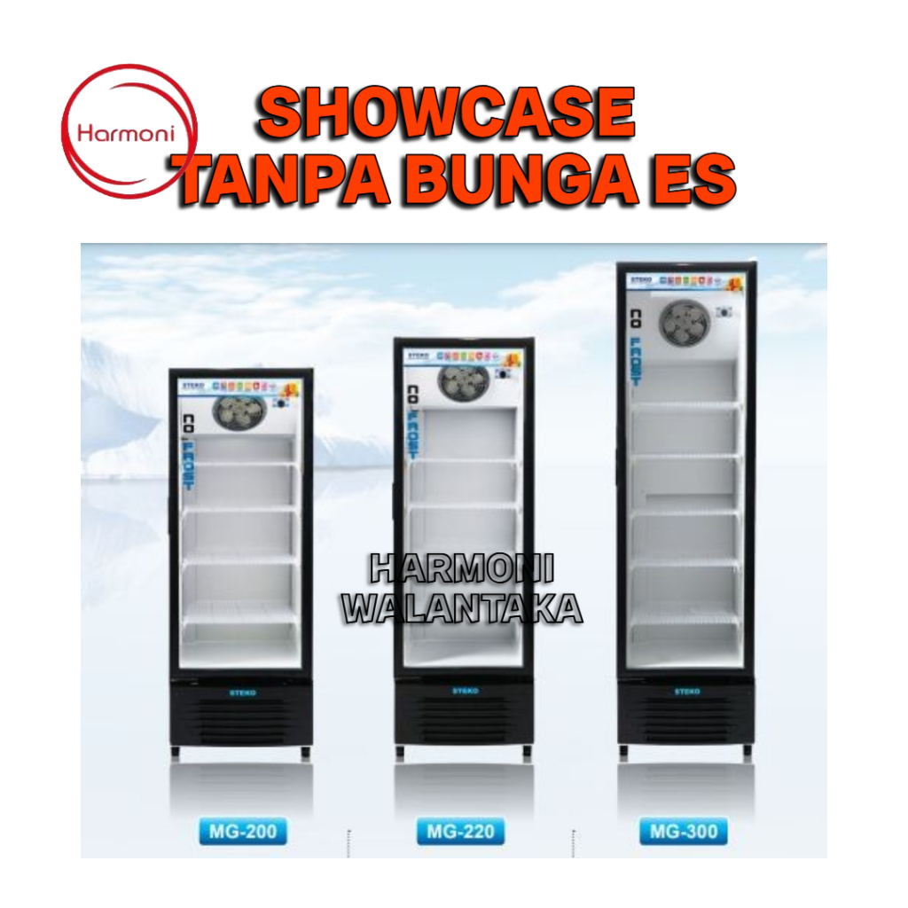 Kulkas Pendingin Showcase Steko TANPA BUNGA ES PENDINGIN MINUMAN STEKO