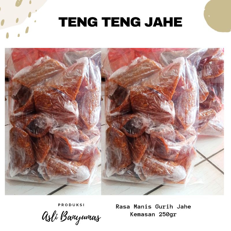 

TENG TENG JAHE (250gr) | KHAS BANYUMAS | HARGA TERJANGKAU | FREE GIFT MIN BELANJA 50K (All Item)
