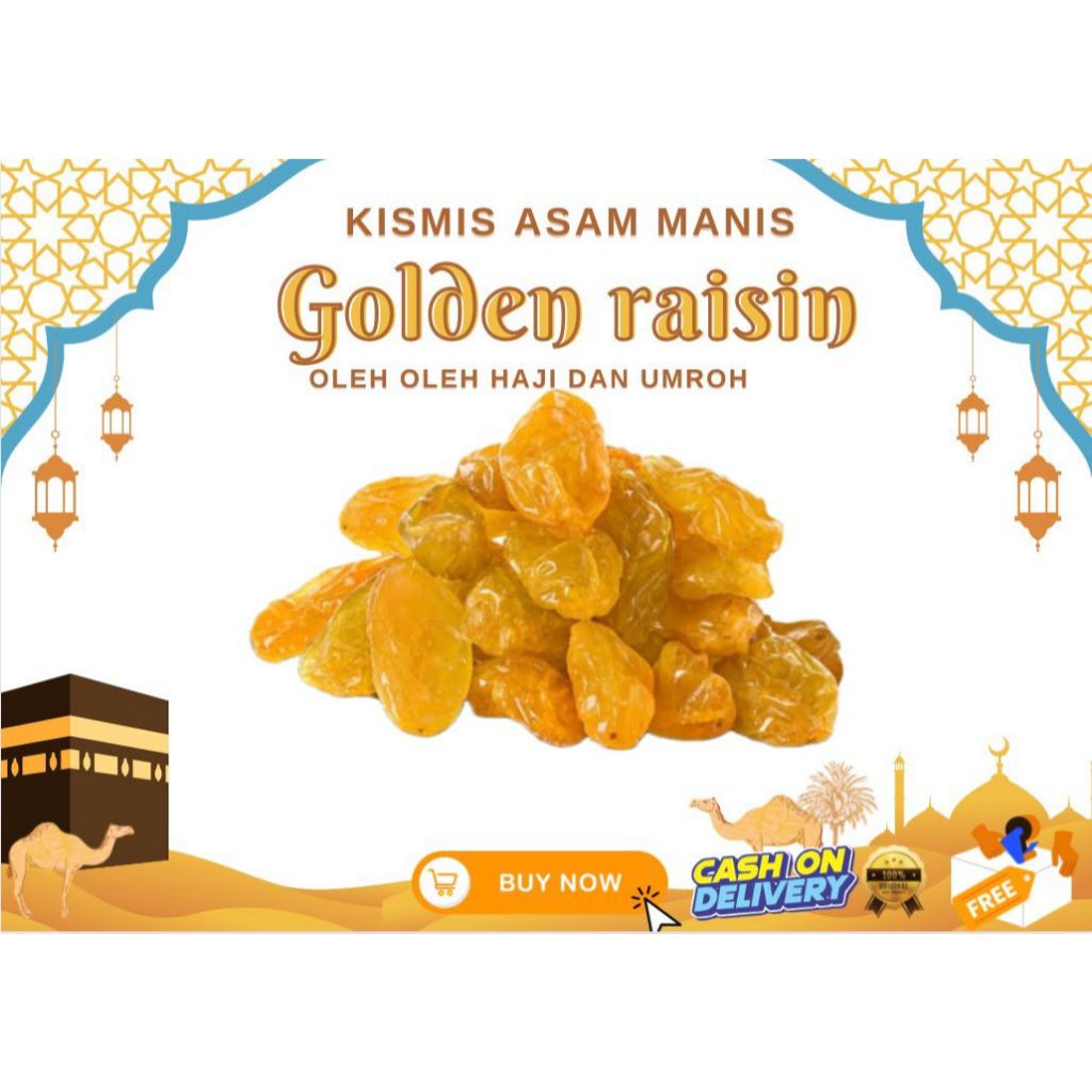

Kismis golden raisin/Kismis asam manis -Eceran | oleh oleh haji & umroh