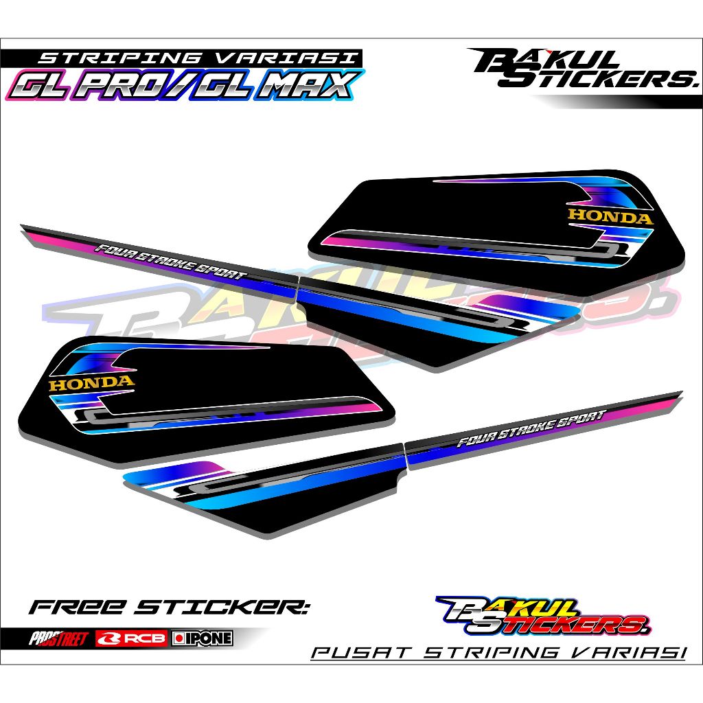 STRIPING VARIASI HONDA GL PRO GL MAX / STICKER LIST VARIASI MOTOR GL PRO GL MAX