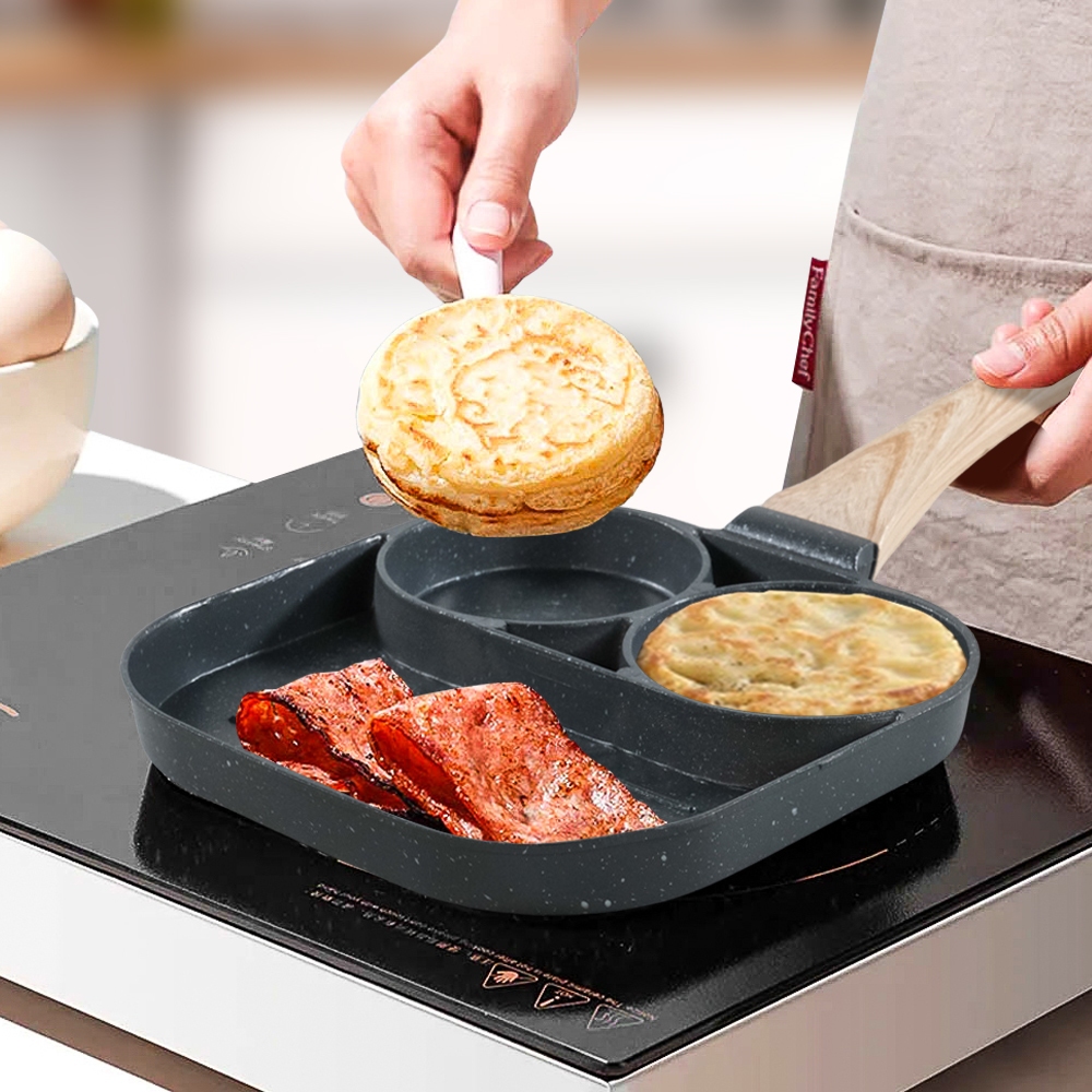 Wajan Telur Dadar Mini Anti Lengket Sekat Omlete Pan Induksi