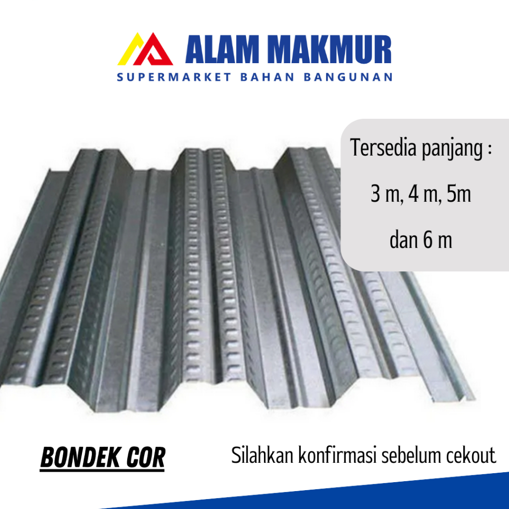 Bondek cor 6 meter (khusus area karawang, subang dan purwakarta)