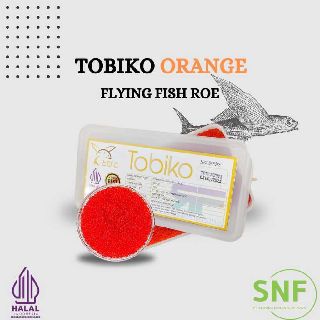 

TOBIKO ORANGE | FLYING FISH ROE | TELUR IKAN TERBANG | TOPING SUSHI | PREMIUM QUALITY |