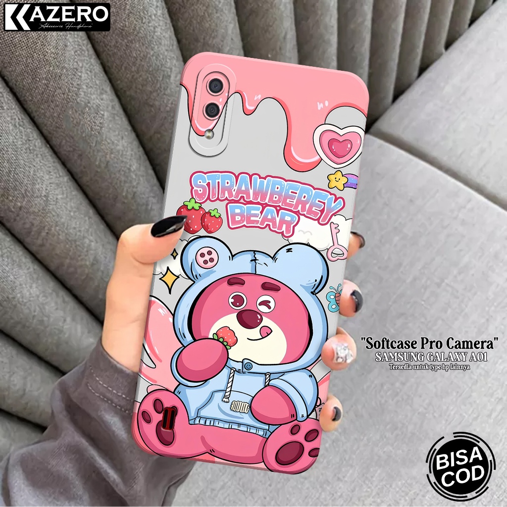KAZERO - Case Hp Samsung Galaxy A01 - Fashion Case Kartun - Pro Camera - Softcase Samsung Galaxy A01