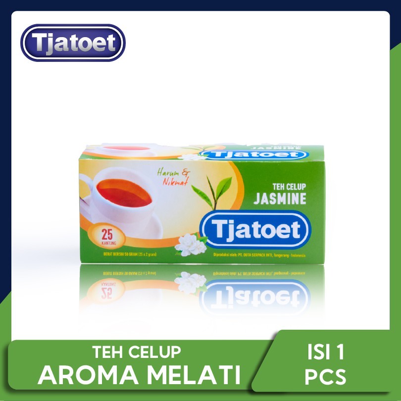 

Teh Tjatoet Jasmine 50gr, 1 Box @25 kantong/ 2gr Teh Celup