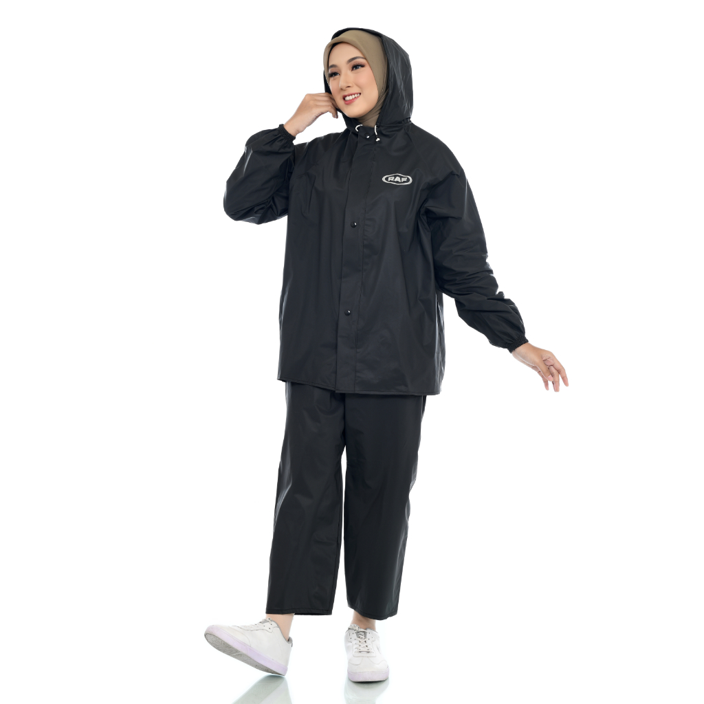 RAF Jas Hujan Warna Hitam