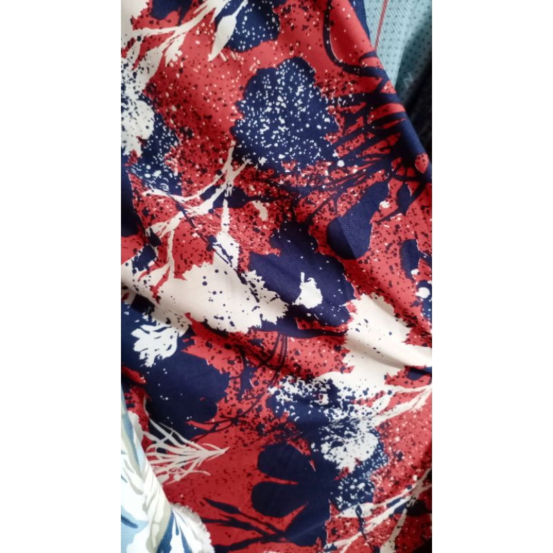 kain katun motif abstrak