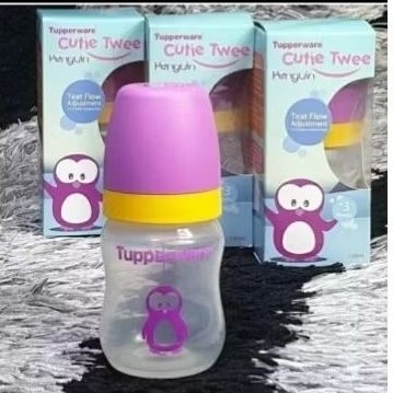 Tupperware Dot Cutie Twee Frog and Penguin dot bayi botol susu bayi dan balita Original