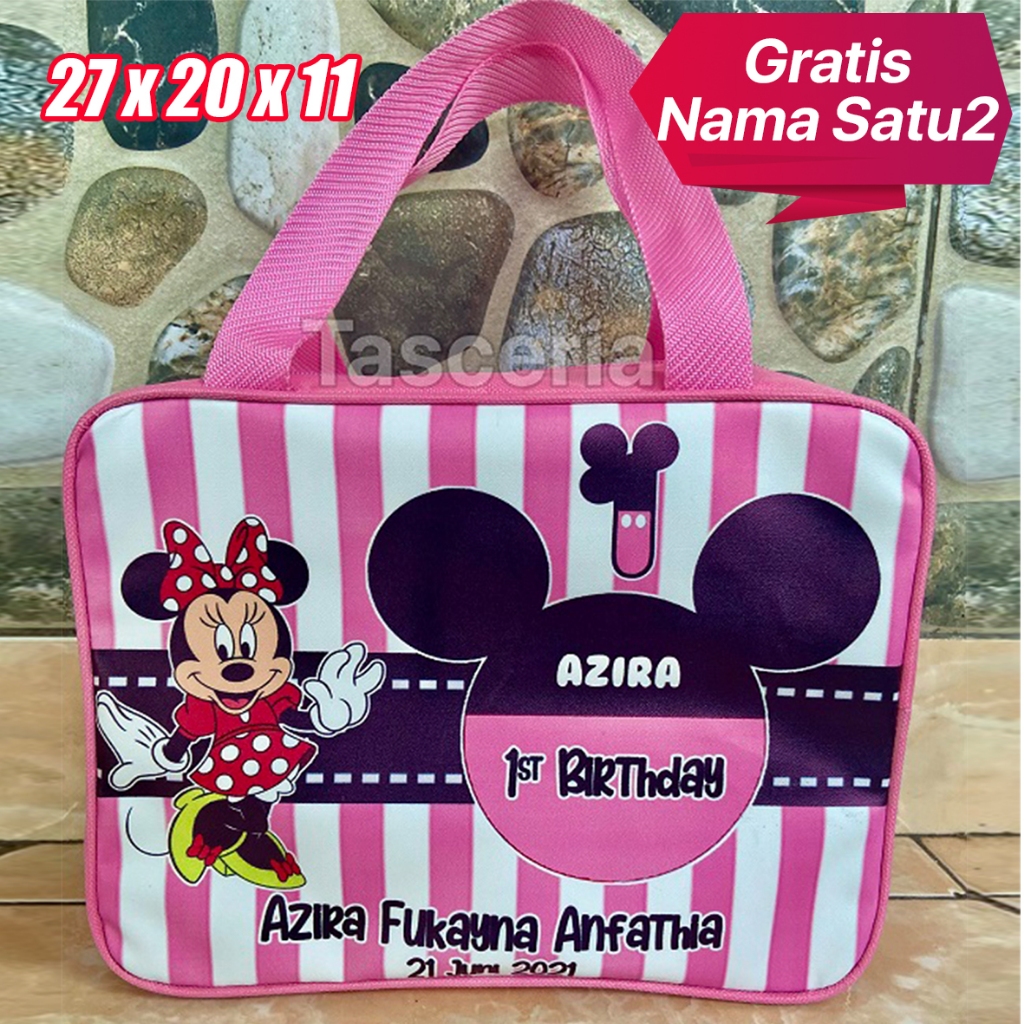 

Tas Pesta Ulang Tahun Anak Resleting Minnie Bahan Awet