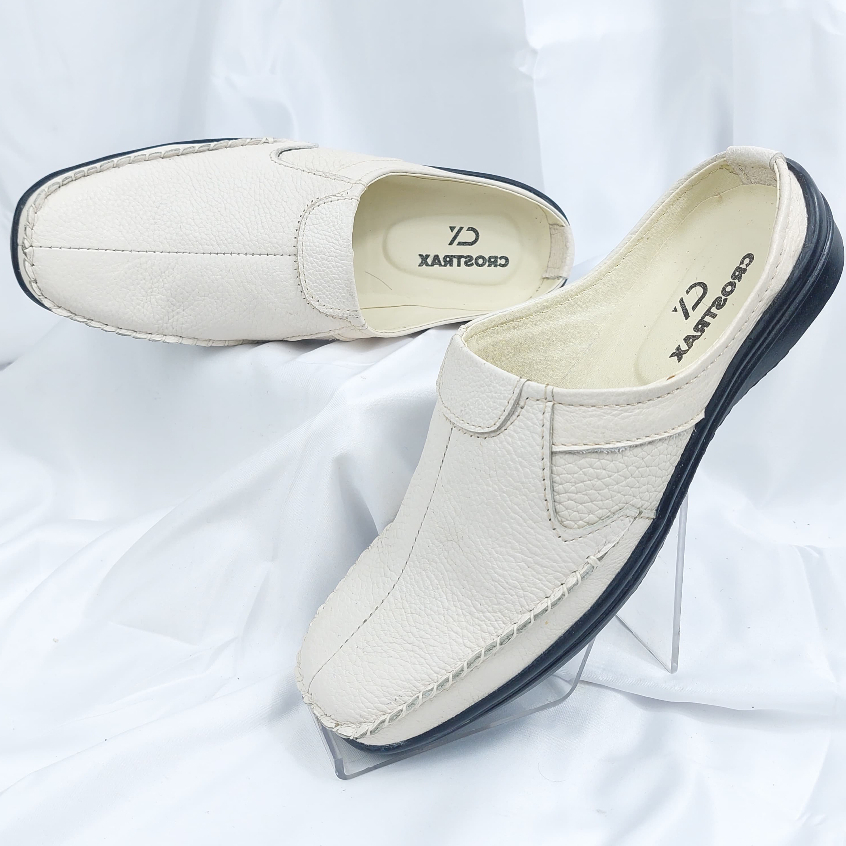 COD - Sepatu Sandal Pansus Pria Borongsong Terbaru - Sendal Kulit Asli Cowok - Sandal Slop Bustong P