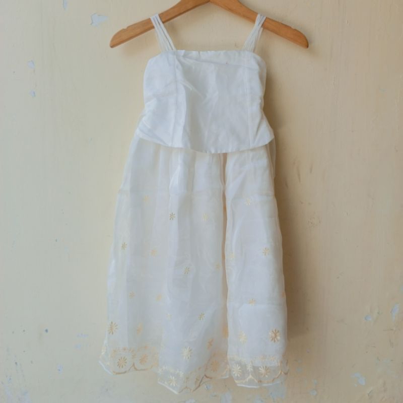 Gaun Pesta Anak Perempuan Putih | Donita