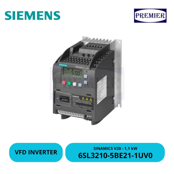 SIEMENS Inverter SINAMICS V20, 6SL3210-5BE21-1UV0-1,1 kW