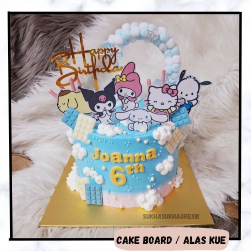 

HARD COVER GOLD Cake Board Tart Cake Alat Tatakan Kue Persegi Bahan Triplek