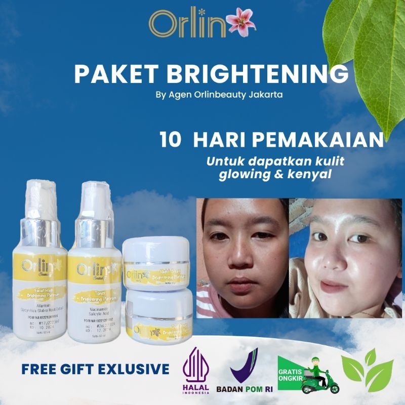 Orlin Beauty paket brightening /cream flek/ cream anti aging