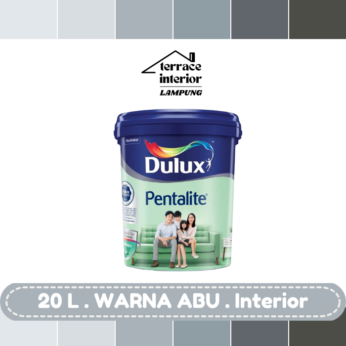 Cat Tembok Dulux Pentalite Interior 20L Abu Doff