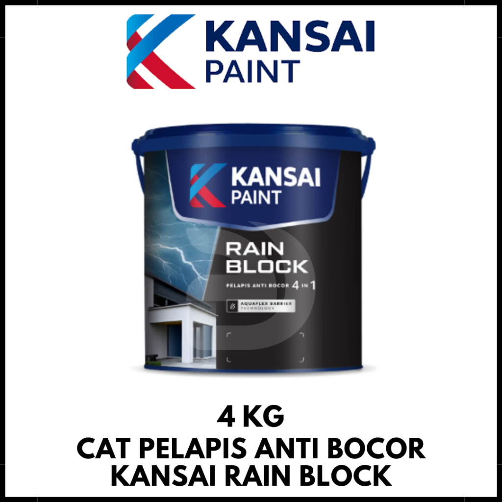 Cat Pelapis Anti Bocor Kansai Paint Rain Block Galon 4Kg