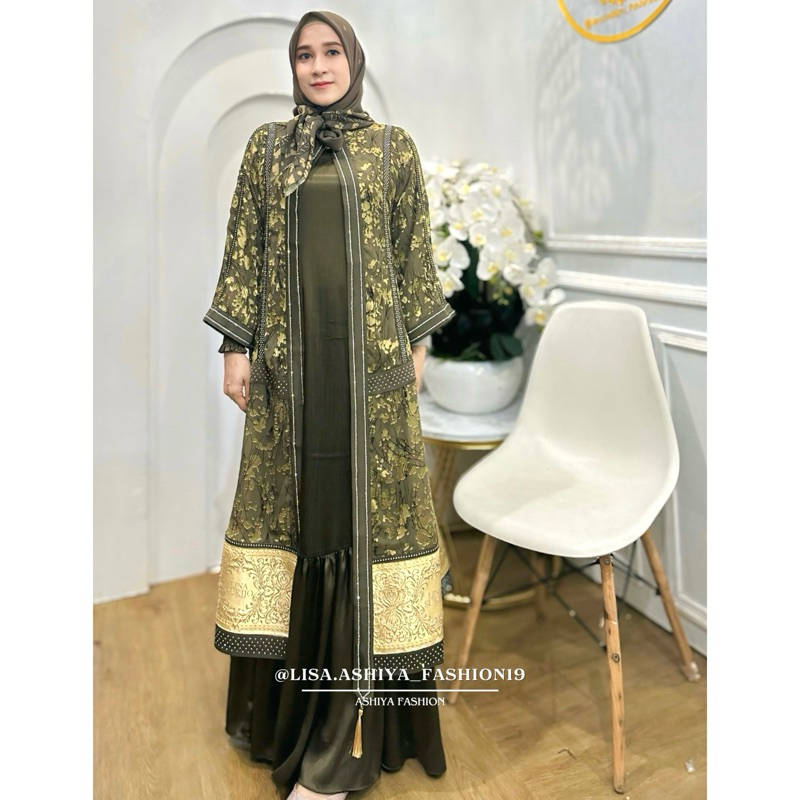 ELES MALAYA HARASHTA DRESS SET OUTER SCRAF BY LINA SUKIJO