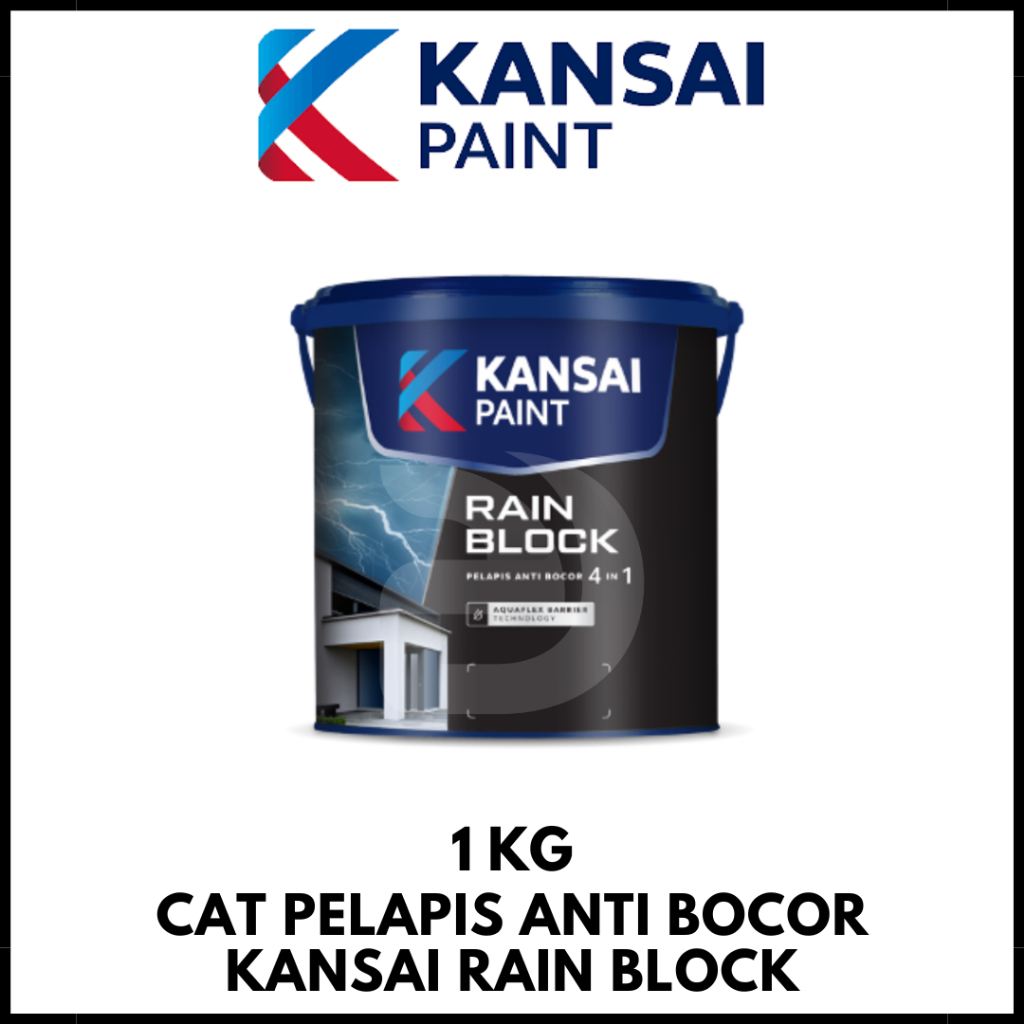 Cat Pelapis Anti Bocor Kansai Paint Rain Block Kaleng 1Kg