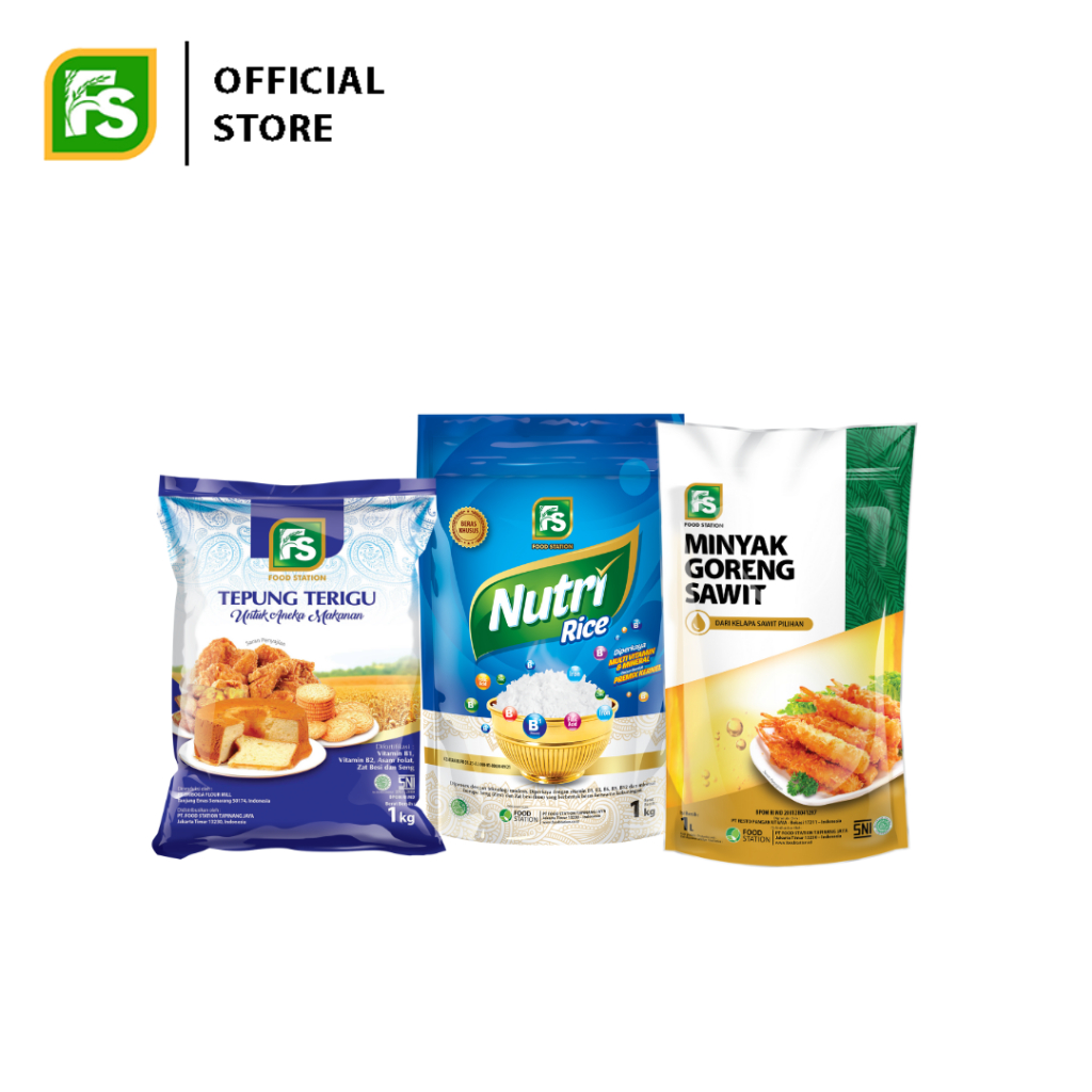 

Bundling FS Nutri Rice [1 Kg]+FS Minyak Goreng Super 1 Liter+FS Tepung Terigu 1 Kg