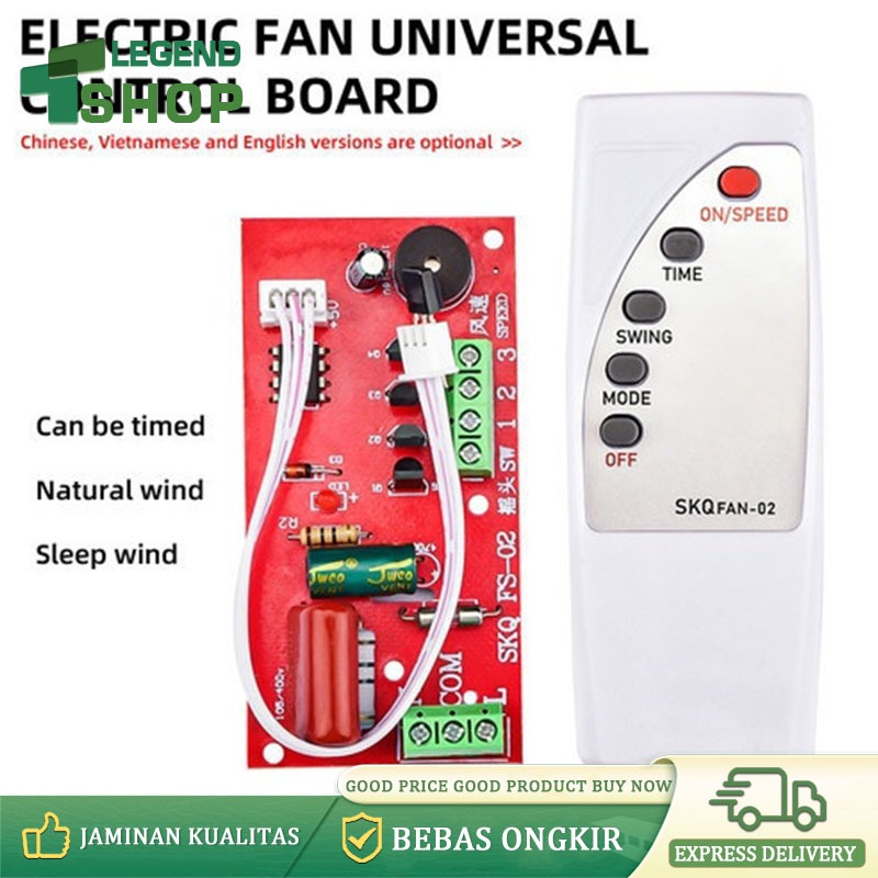Modul + Remot universal Kipas Angin Modul Pcb Kipas Angin Yundai / Arashi / Maspion / Cosmos / Miyak