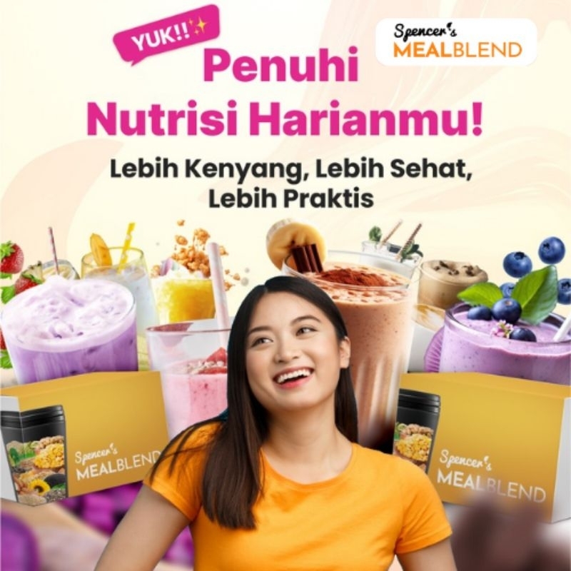 

Spensers Mealbland Multigrain | Original 100% | Pengganti Sarapan | Cemilan Sehat | Isi 15 Sachet | Replacement Meal | Minuman Diet