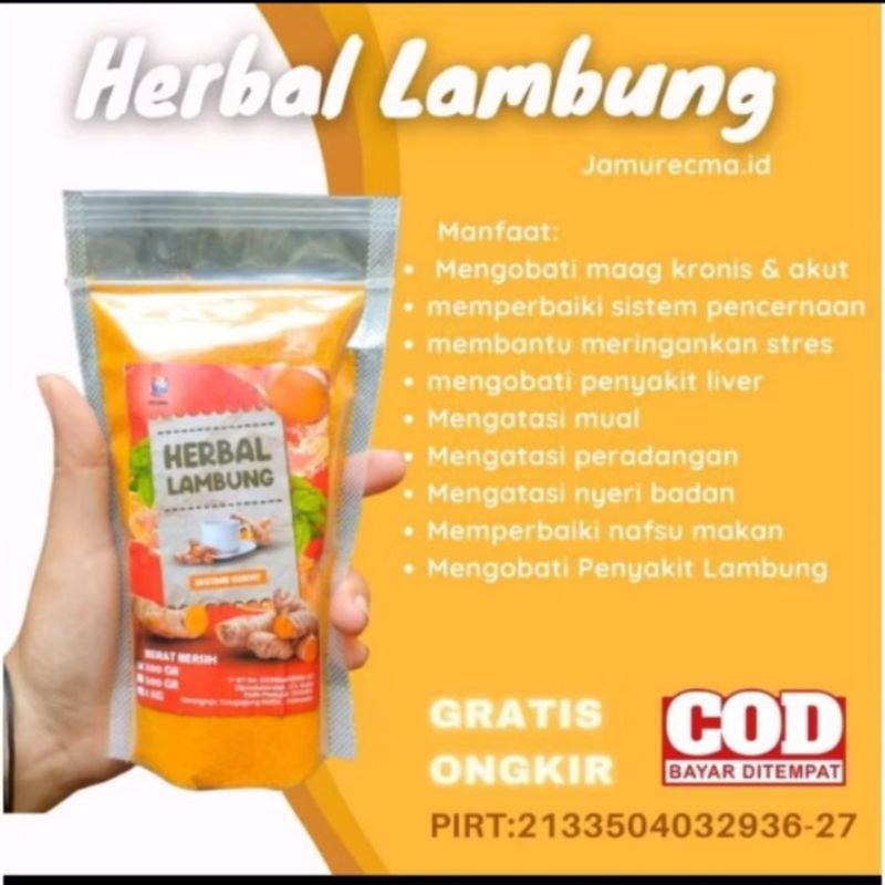 

herbal lambung estrak kunyit temulawak 200gr 3x lbh efektif sembuhkan lambung
