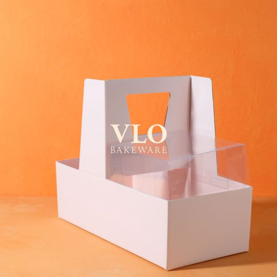 

BERKUALITAS Kotak kue mika handy box korea soft box flower box box bunga transparan kotak valentine