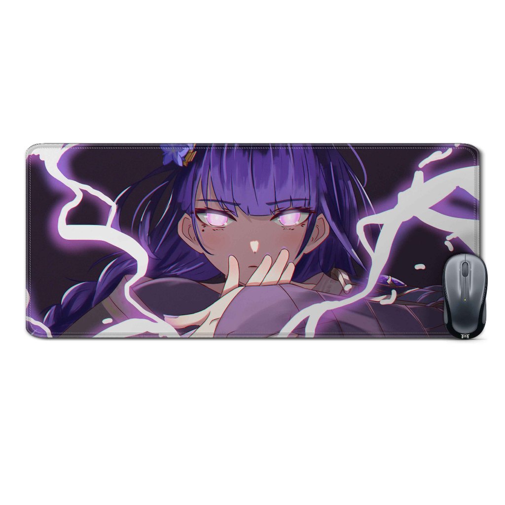 Deskmat mousepad extendedRAIDEN SHOGUN SKILL-GENSHIN IMPACTmaterial Rubber