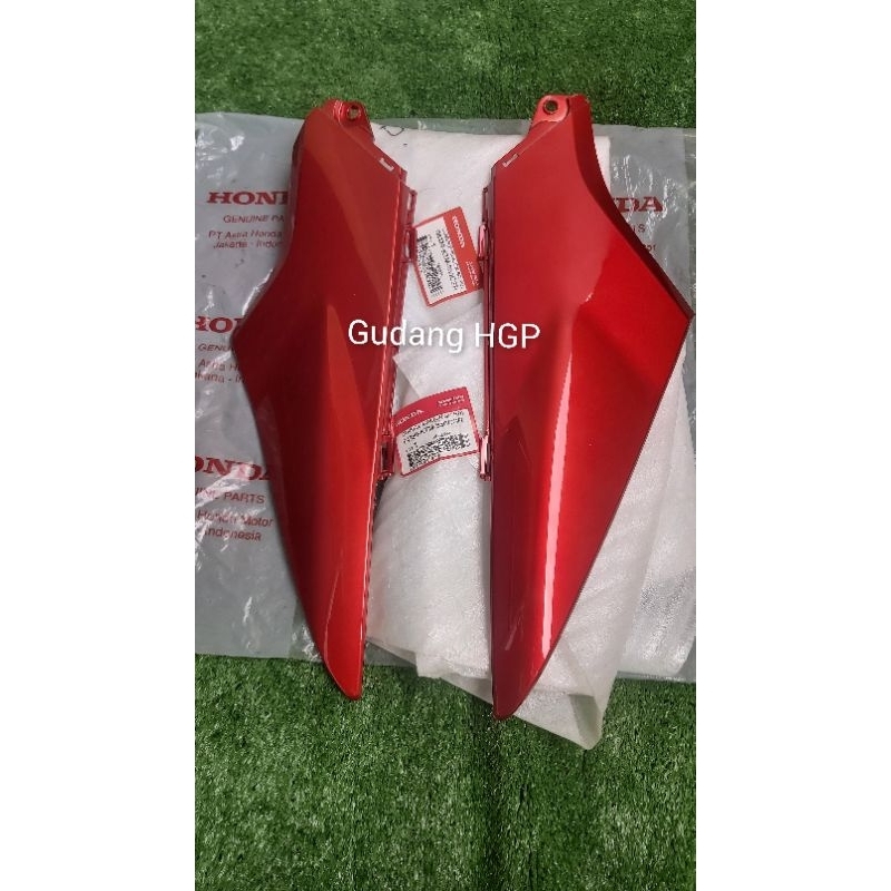 Cover L & R Side Set Red Maroon Honda Supra X 125 2007-2014 64370 64380-KTM-850CSR Ori Honda Genuine