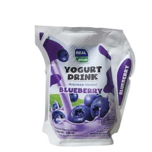 

REAL GOOD YOGURT BLUEBERRY 125ML POUCH YOGHURT DRINK REALGOOD