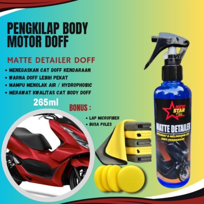 Pengkilap body motor doff/Perawatan cat doff/matte detailer/pelindung cat/pelapis cat body warna dof