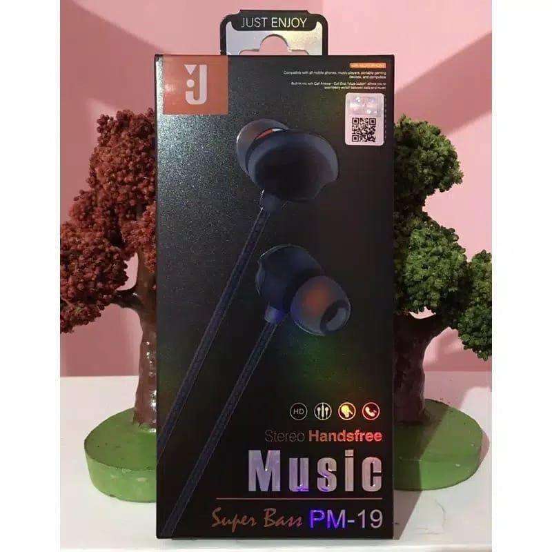 terbaru headset earphone jbl pm-19 extrabass handset handsfree hf jbl pm-19 extrabass music