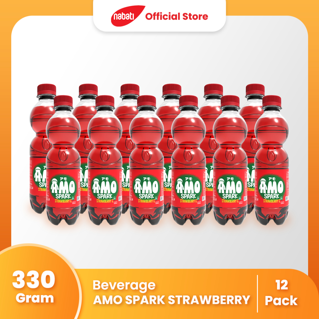 

[Bundle Pack Isi 12] AMO Minuman Berkarbonasi Rasa Spark Strawberry 330ml