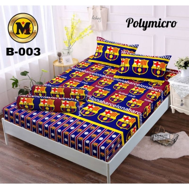 SPREI MOTIF BOLA BARCELONA UKURAN NO(1) 180×200
