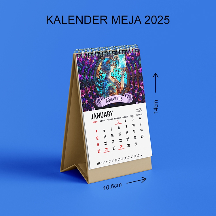 

Kalender 2025 Lengkap Kalender Meja Ukuran Kecil Motif Zodiak #08