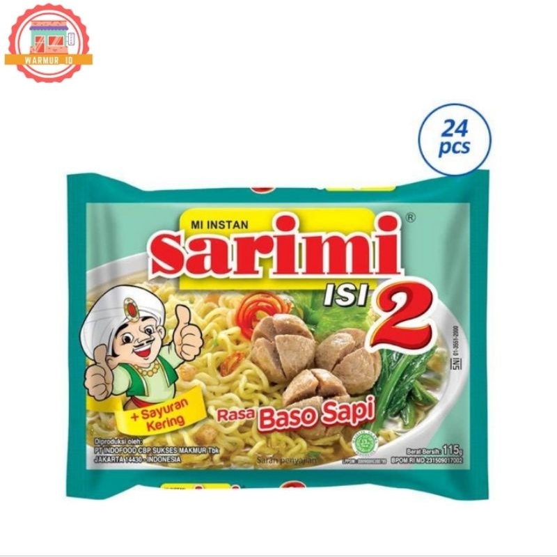 

Sarimi isi 2 Rasa Baso Sapi (24 pcs/133g/1 dus)