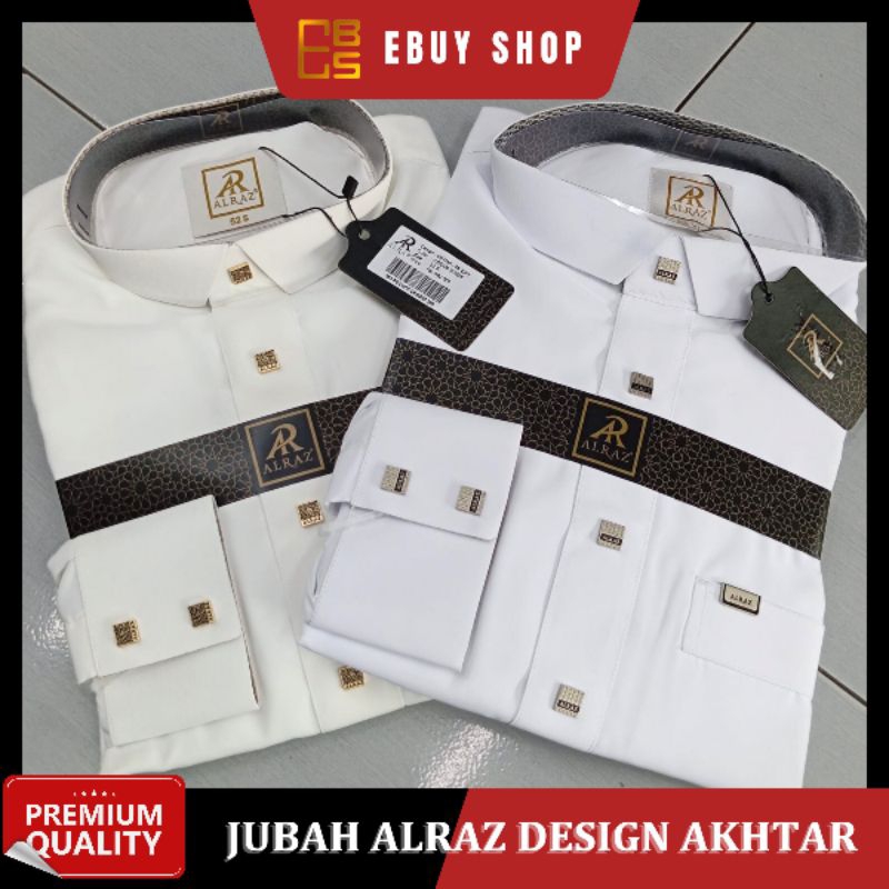 PREMIUM JUBAH PUTIH AL RAZ POLYESTER / Jubah Alraz Premium Polyester / Gamis Putih Pria Muslim / Jub