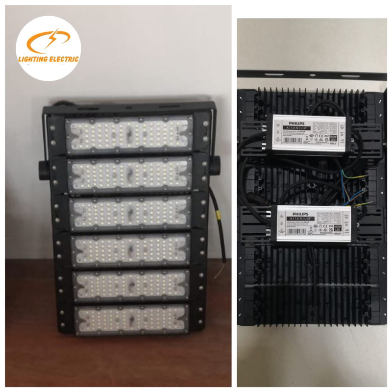 Lampu sorot lapangan led tembak Floodlight 200W 300W 500W Trafo travo Driver Philips IP66