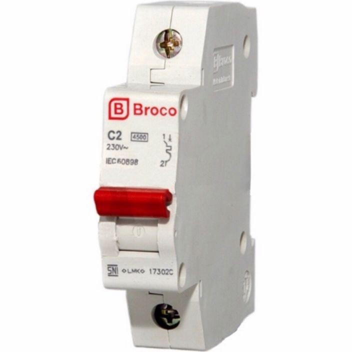 Premium BROCO MCB 2A  4A  6A  1A  16A  2A  25A  32A Broco MCB Listrik Ampere
