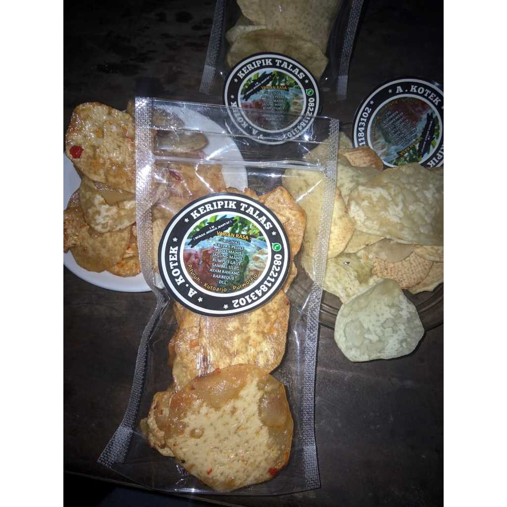 

terlaris KRIPIK TALESS BALODO A KOTEK Keripik Talas Gurih Renyah 500 gr
