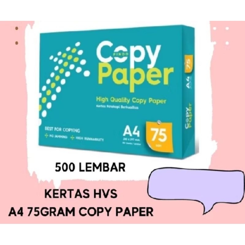 

Kertas HVS Copy Paper A4 70gr (1 rim)