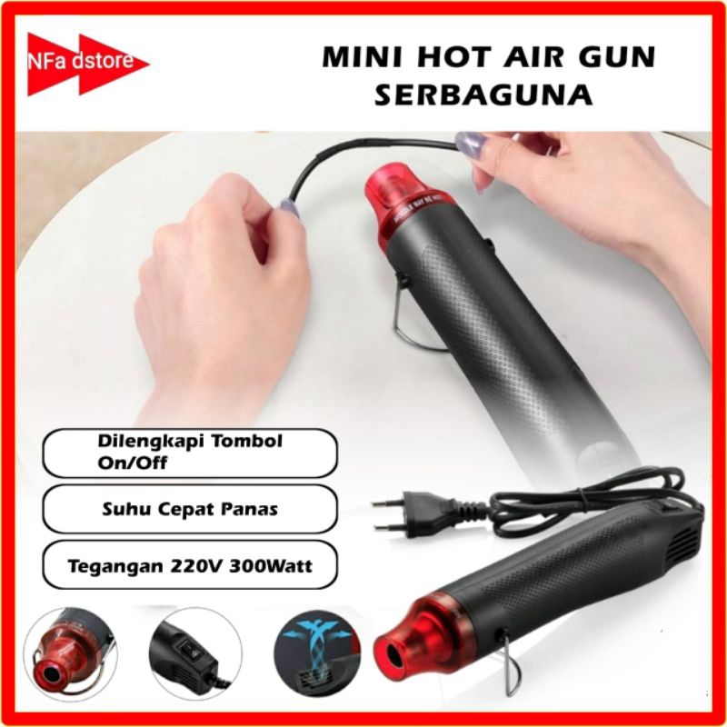 Mini Heat Gun / Hot Air Gun - Alat Pemanas Portable Multifungsi