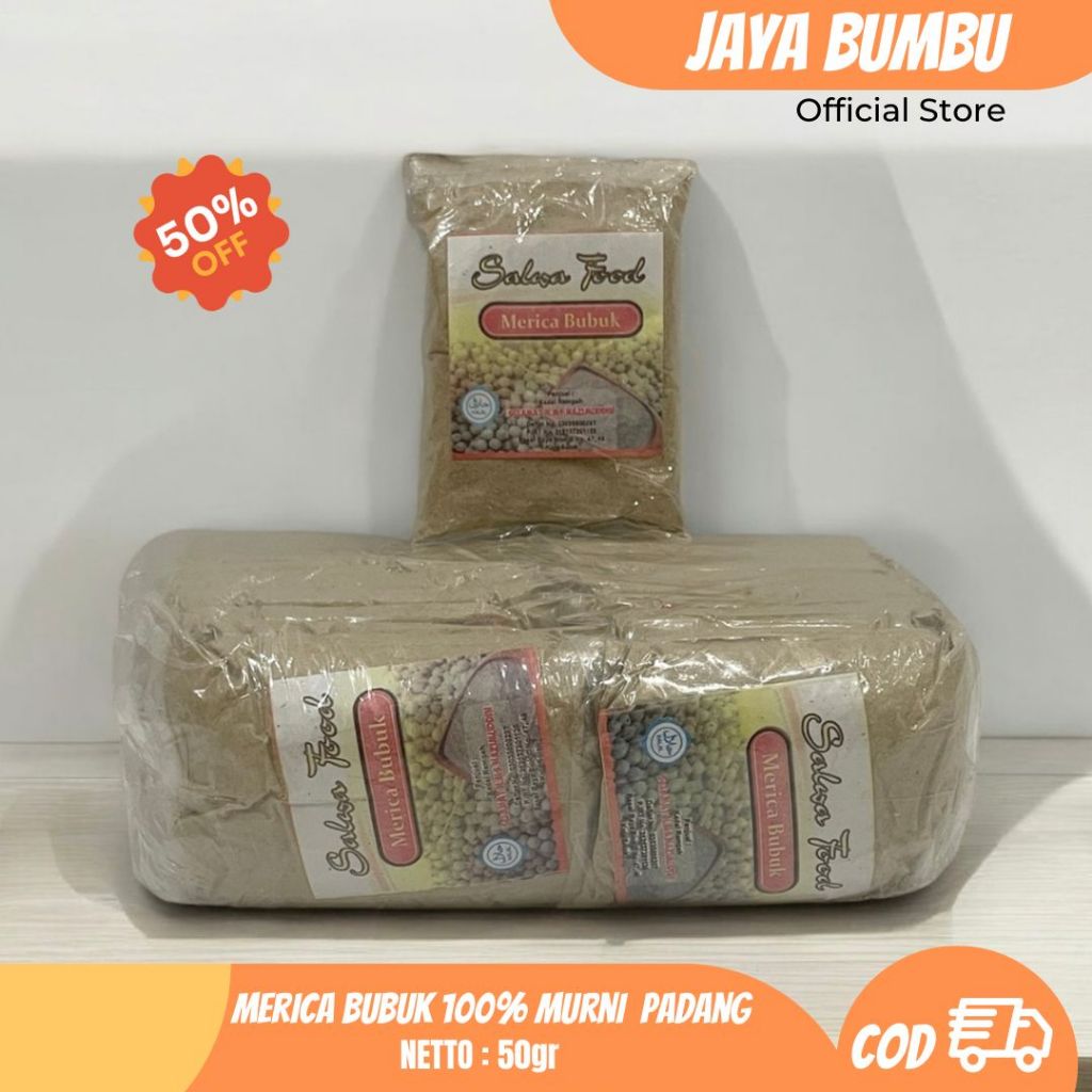 

JAYABUMBU - Lada Putih 100% Bubuk Merica Murni 50gr Pure Halal