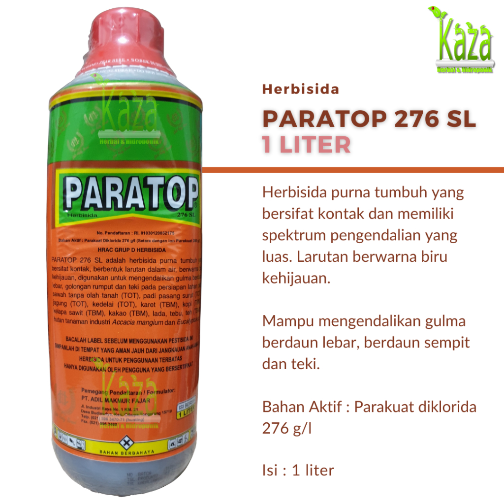 Herbisida Paratop 276 SL 1 liter - Anti Rumput Parakuat Diklorida Racun Pembasmi Gulma