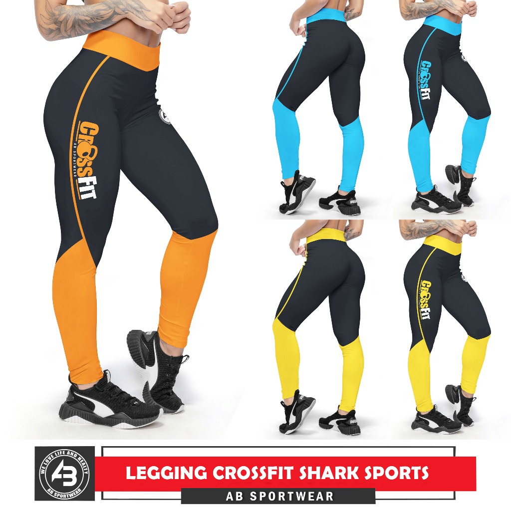 Legging Panjang Crossfit Shark AB SPORTWEAR