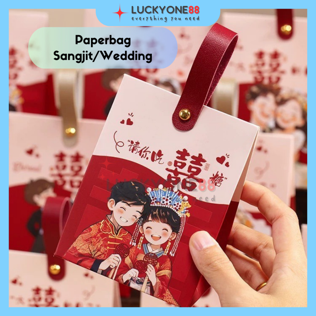 

[5 PCS] Paperbag Wedding Pernikahan Teapai Kotak Handuk Phangteh Minggle Souvenir Hampers Candy Box